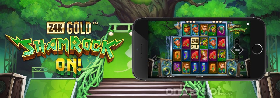 24k gold shamrock on mobile slot