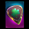 24k gold shamrock on slot guitar pick symbol