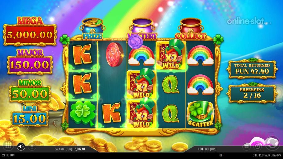 3 leprechaun charms slot free spins
