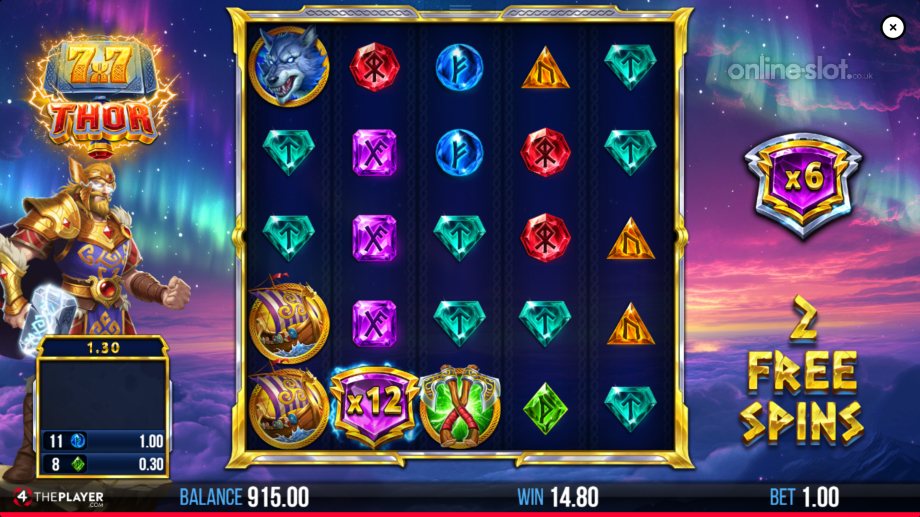 7x7 thor slot free spins