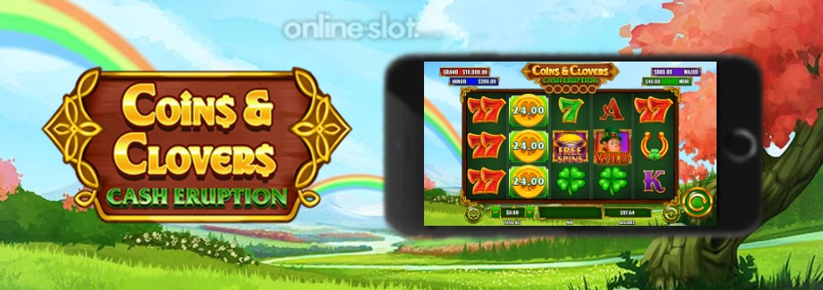coins and clover cash eruption mobile slot