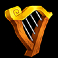 coins and clover cash eruption slot harp symbol
