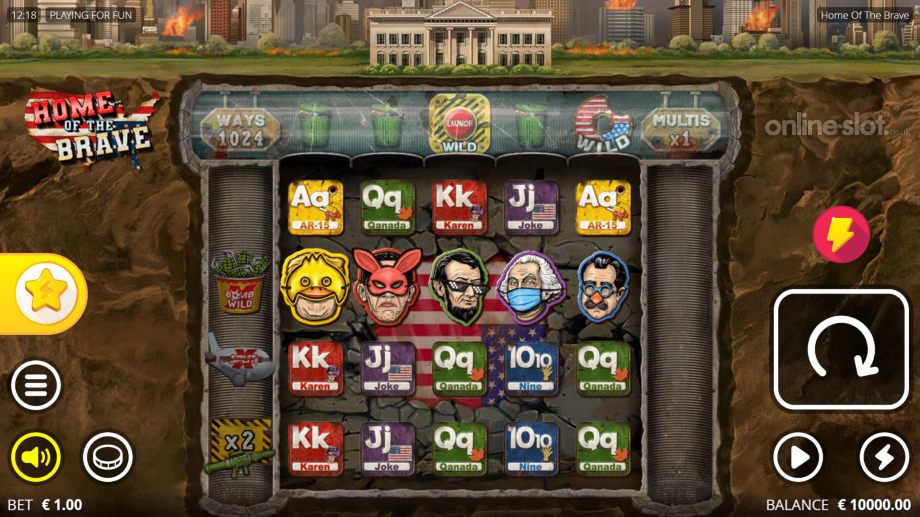 home of the brave slot base game