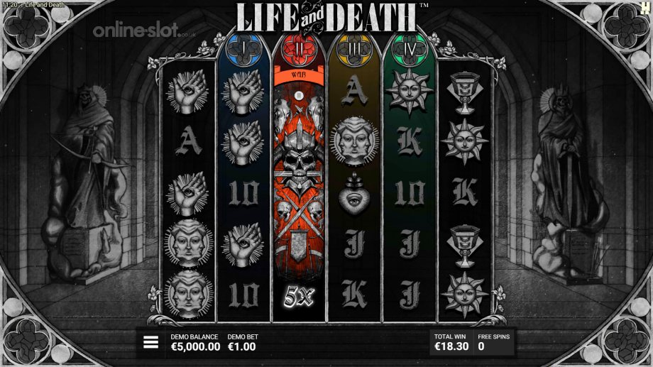 life and death slot free spins