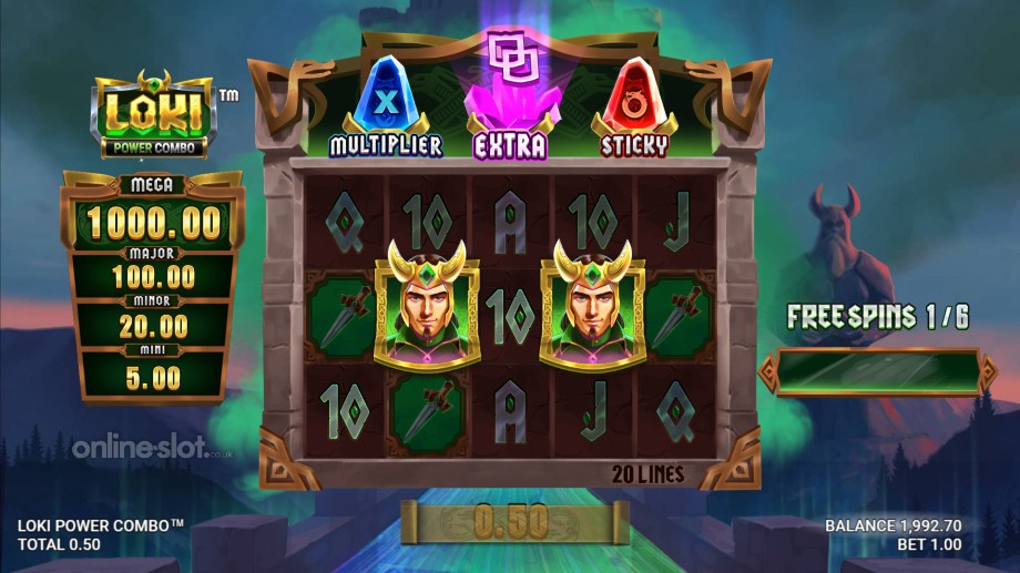 loki power combo slot free spins