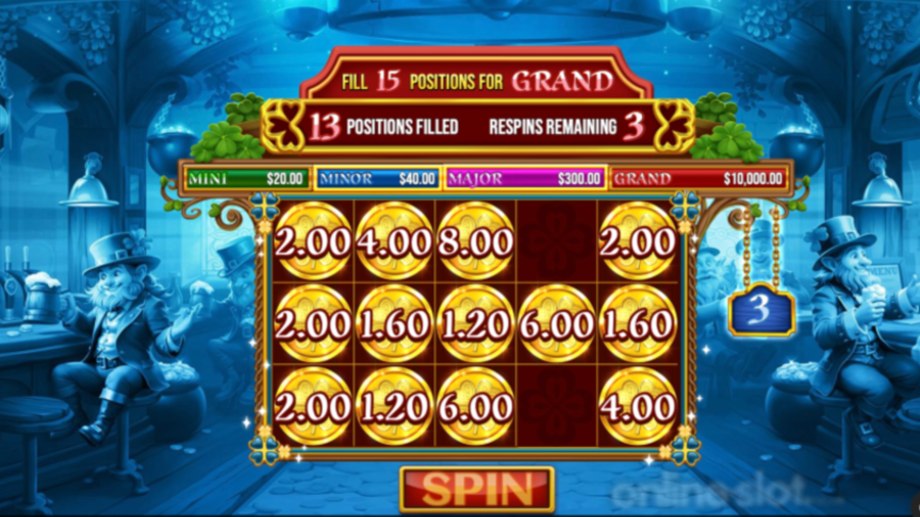 luckys wild pub slot respins