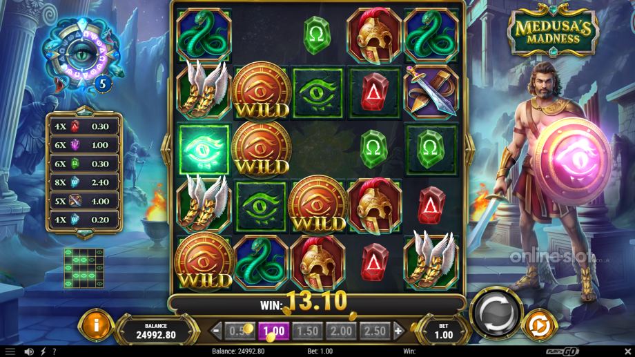 medusa's madness slot free spins