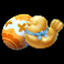 mystery egg surprise orange egg and chick symbol