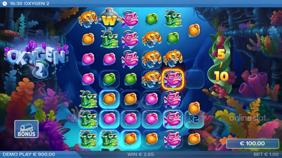 oxygen 2 slot free spins