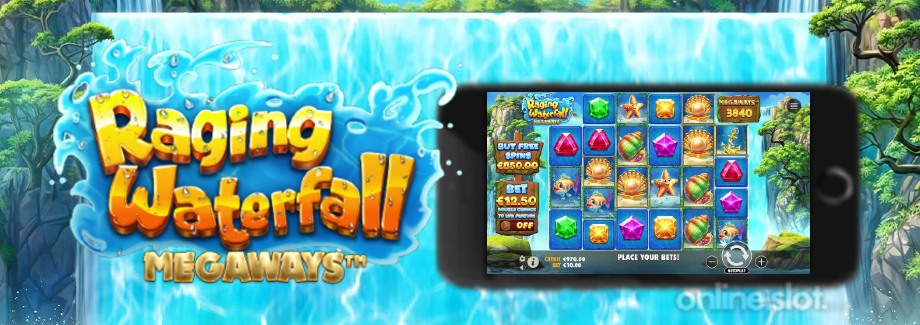 raging waterfall megaways mobile slot