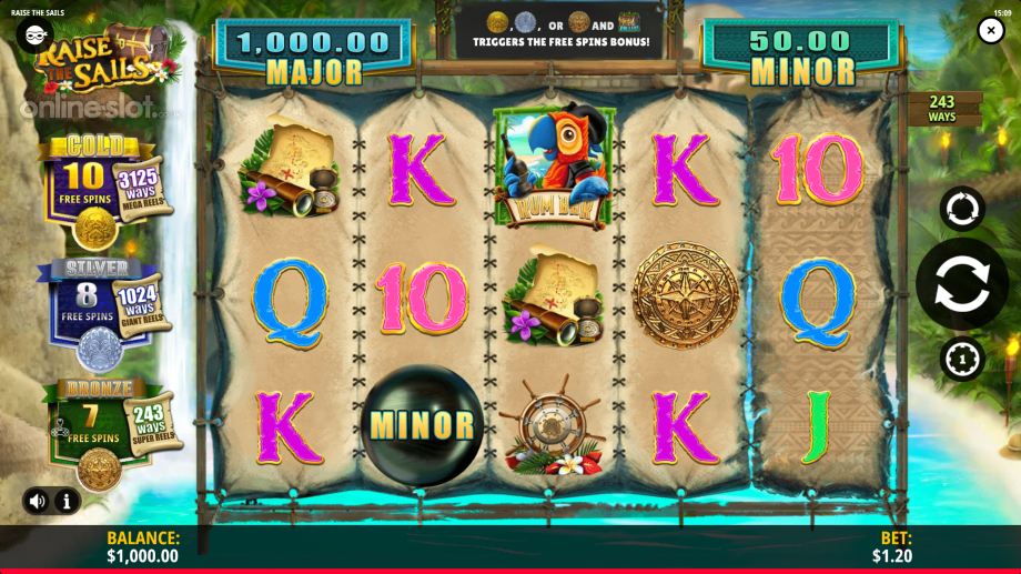 raise the sails slot base game