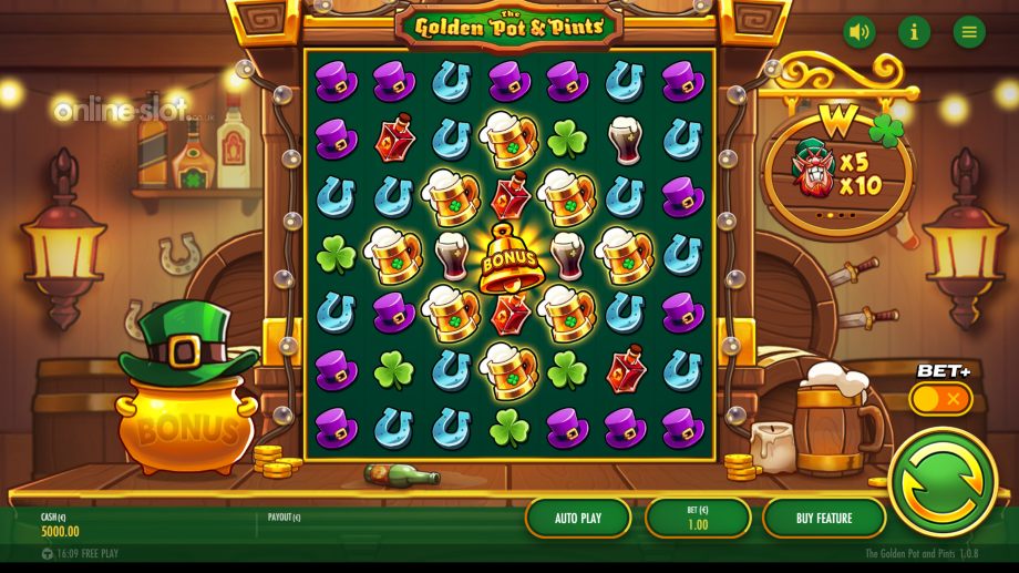 the golden pot & pints slot base game