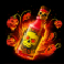 3 hot chilli peppers sauce bottle symbol