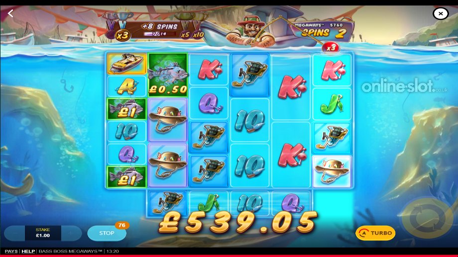 bass boss megaways slot free spins
