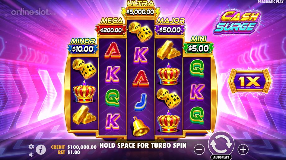 cash surge slot base game