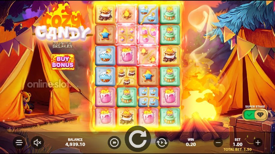 cozy candy clusterbreaker slot base game