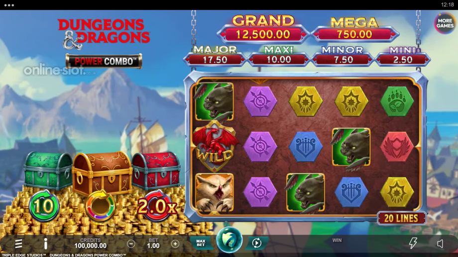 dungeons & dragons power combo slot base game