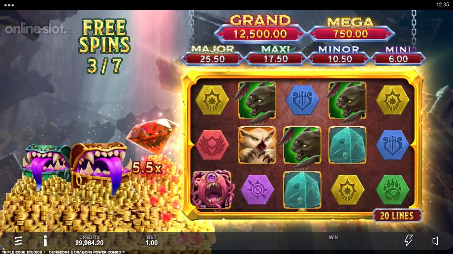 dungeons & dragons power combo slot free spins