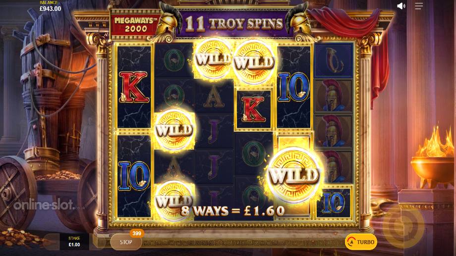 gods of troy megaways slot free spins