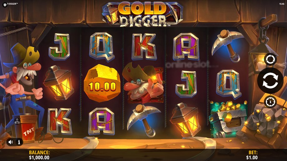 gold digger slot base game