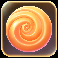 jelly candy orange swirl symbol