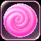 jelly candy pink swirl symbol