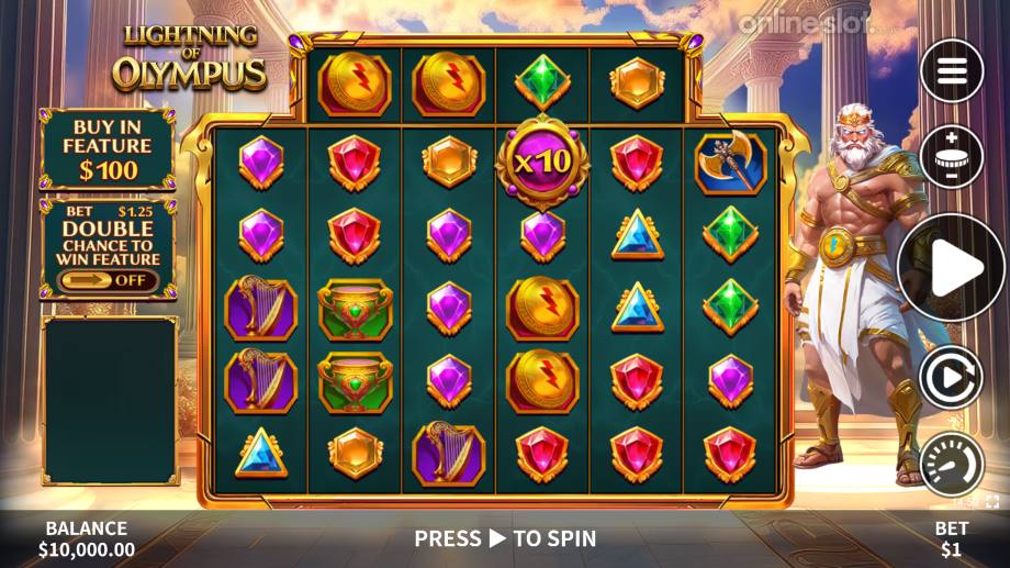 lightning of olympus slot base game