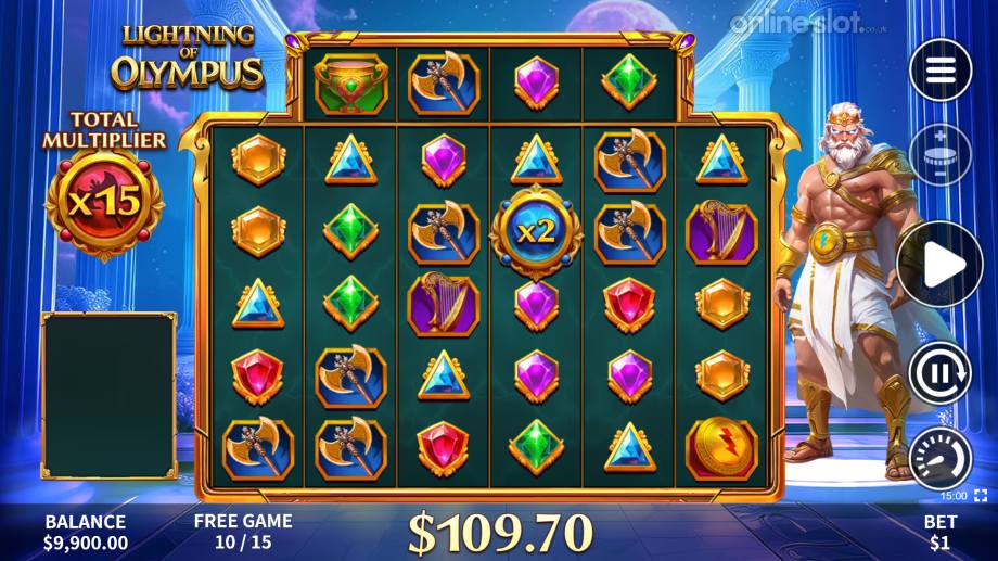 lightning of olympus slot free spins