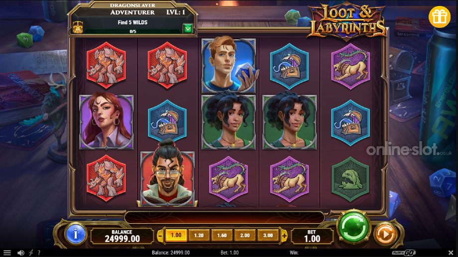 loot & labyrinths slot base game