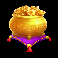 lucky monkey pot of coins symbol