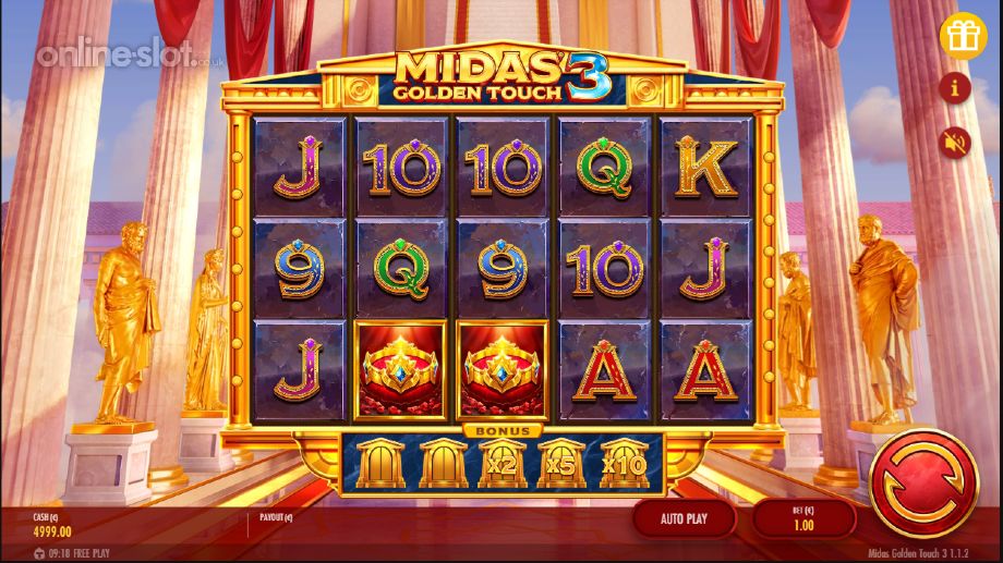 midas golden touch 3 slot base game
