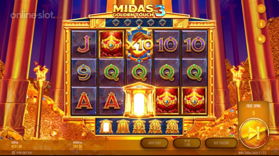 midas golden touch 3 slot free spins