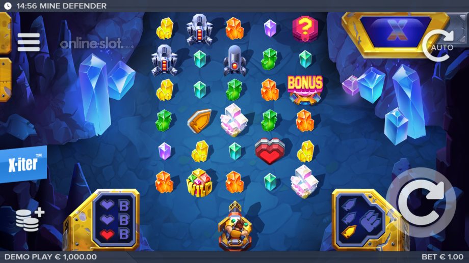 mine defender slot base game