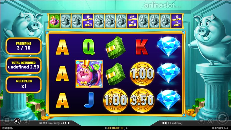 piggy bank cash slot free spins