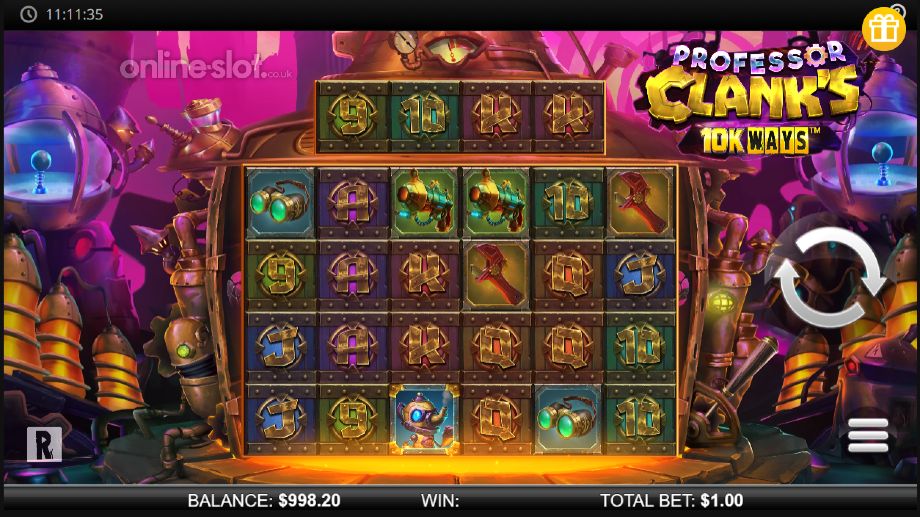 professor clanks 10k ways slot base game