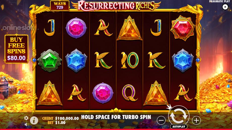 resurrecting riches slot base game