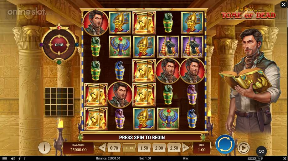 rich wilde and the tome of dead slot base game