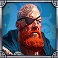 vikings go to olympus bald viking in blue symbol