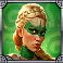 vikings go to olympus blonde shieldmaiden in green symbol