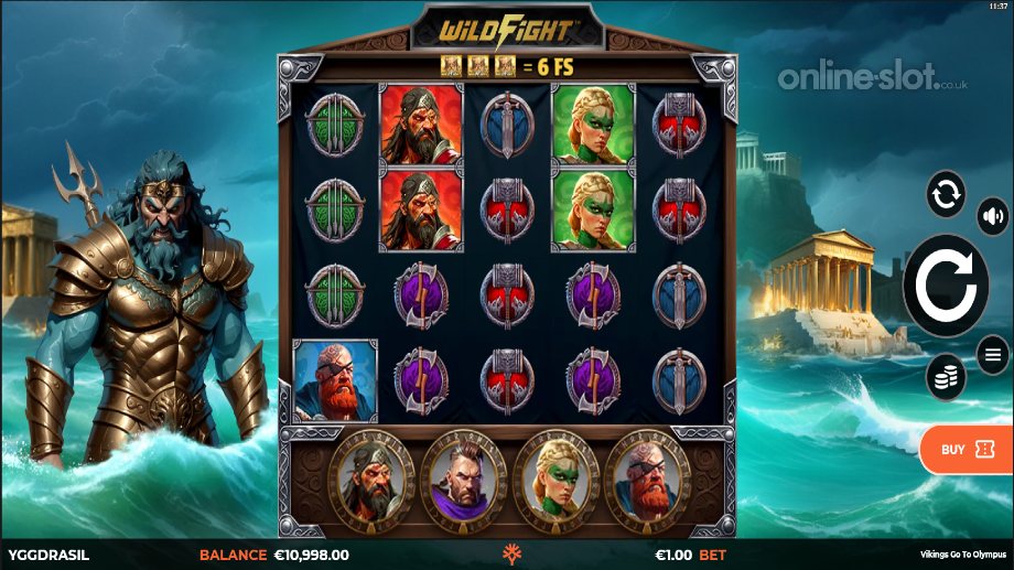 vikings go to olympus slot base game