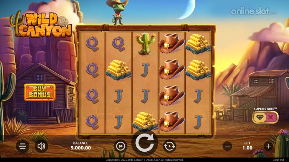 wild canyon slot base game