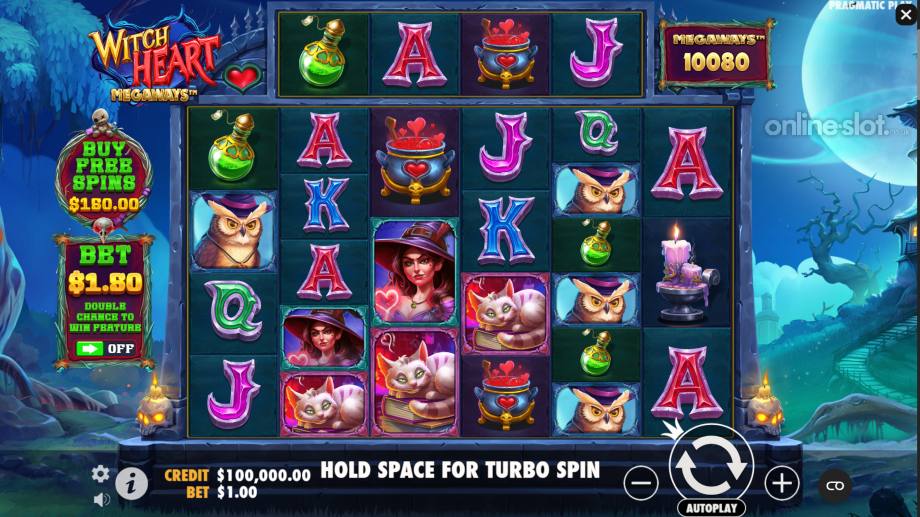 witch heart megaways slot base game