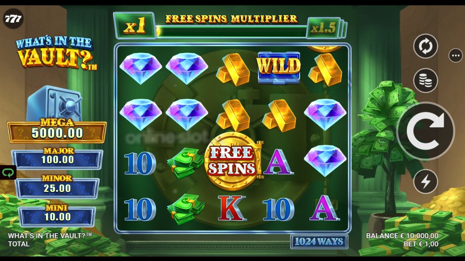 Whats In The Vault slot base game
