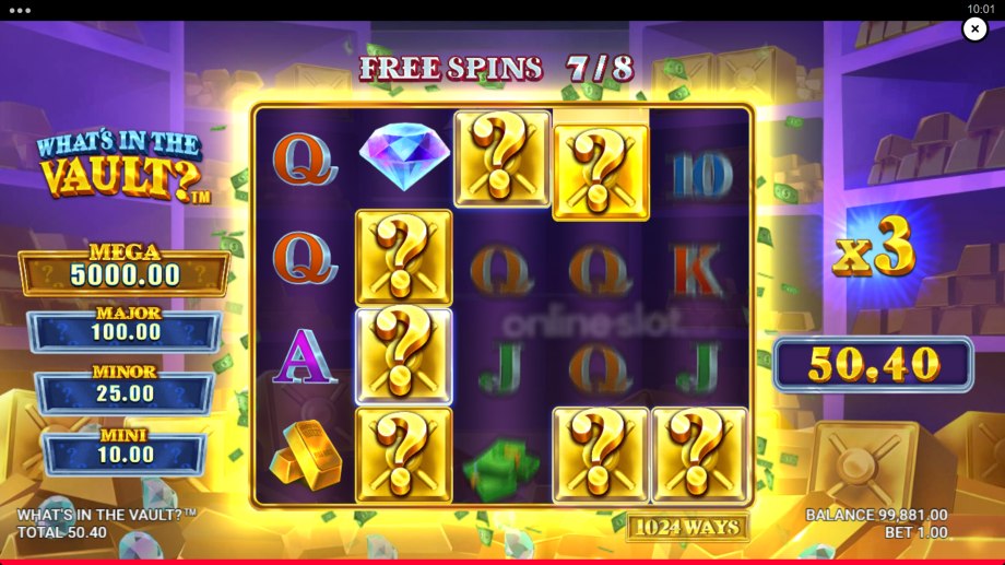 Whats In The Vault slot free spins