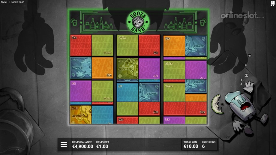 booze bash slot free spins