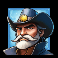 bounty county slot sheriff blue hat symbol