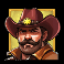 bounty county slot sheriff brown hat symbol