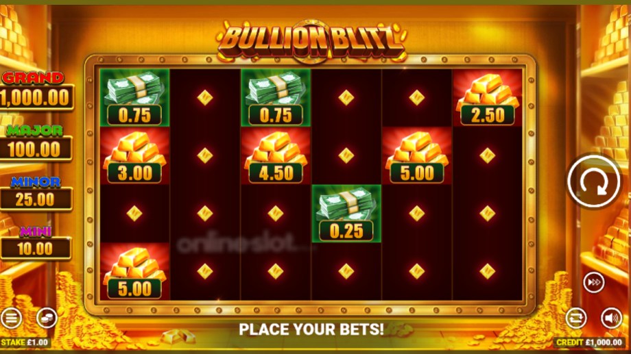bullion blitz slot base game