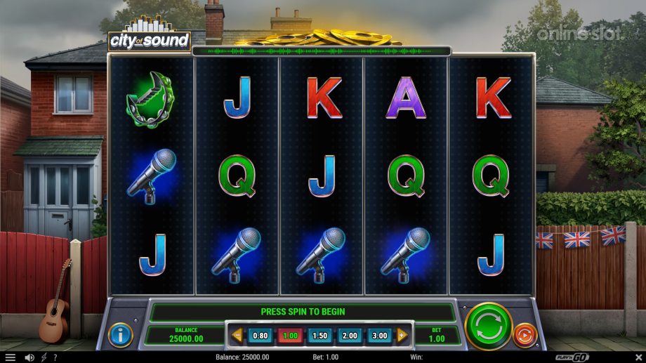 city of sound slot base game