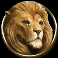 divine fortune black slot lion symbol